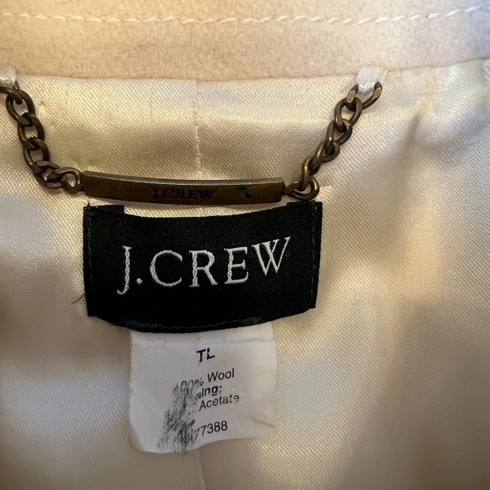 *FIRM PRICE* J. CREW CREAM WOOL PEA COAT - Picture 6 of 9